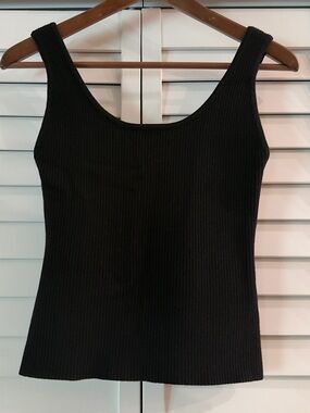 House of Harlow 1960 Black Ribbed Tank - Size M